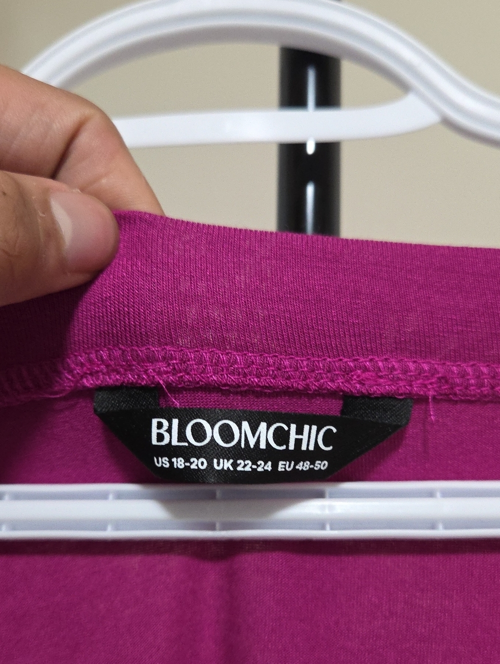 BloomChic Raspberry V-Neck Tunic with Tiered Ruffle Sleeves - Picture 4 of 8